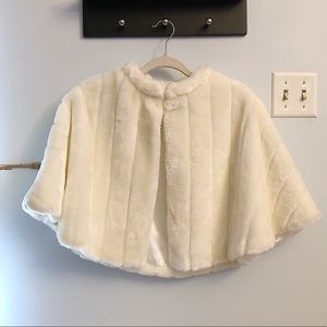 Fur Ivory Bridal Cape